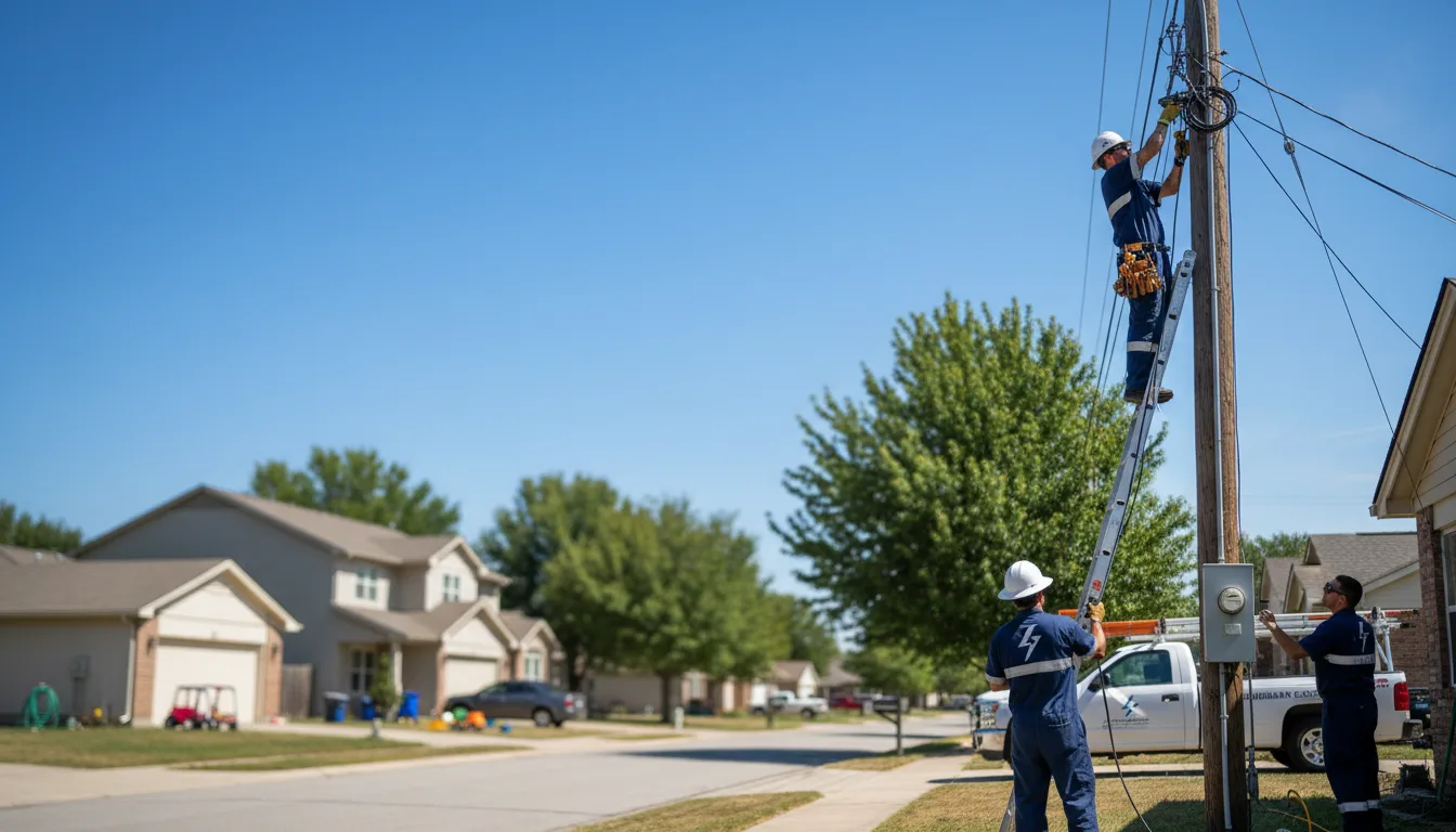 Residential electrician providing installation services in Sims, NC